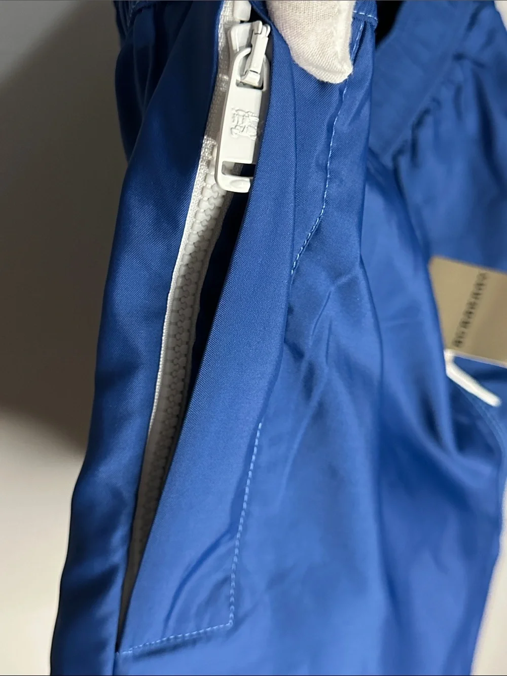 Burberry Royal Blue Men's Swim Trunks with Drawstring